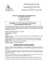 Délibération du conseil municipal 14-2014.RPI Bois de l’Isle
